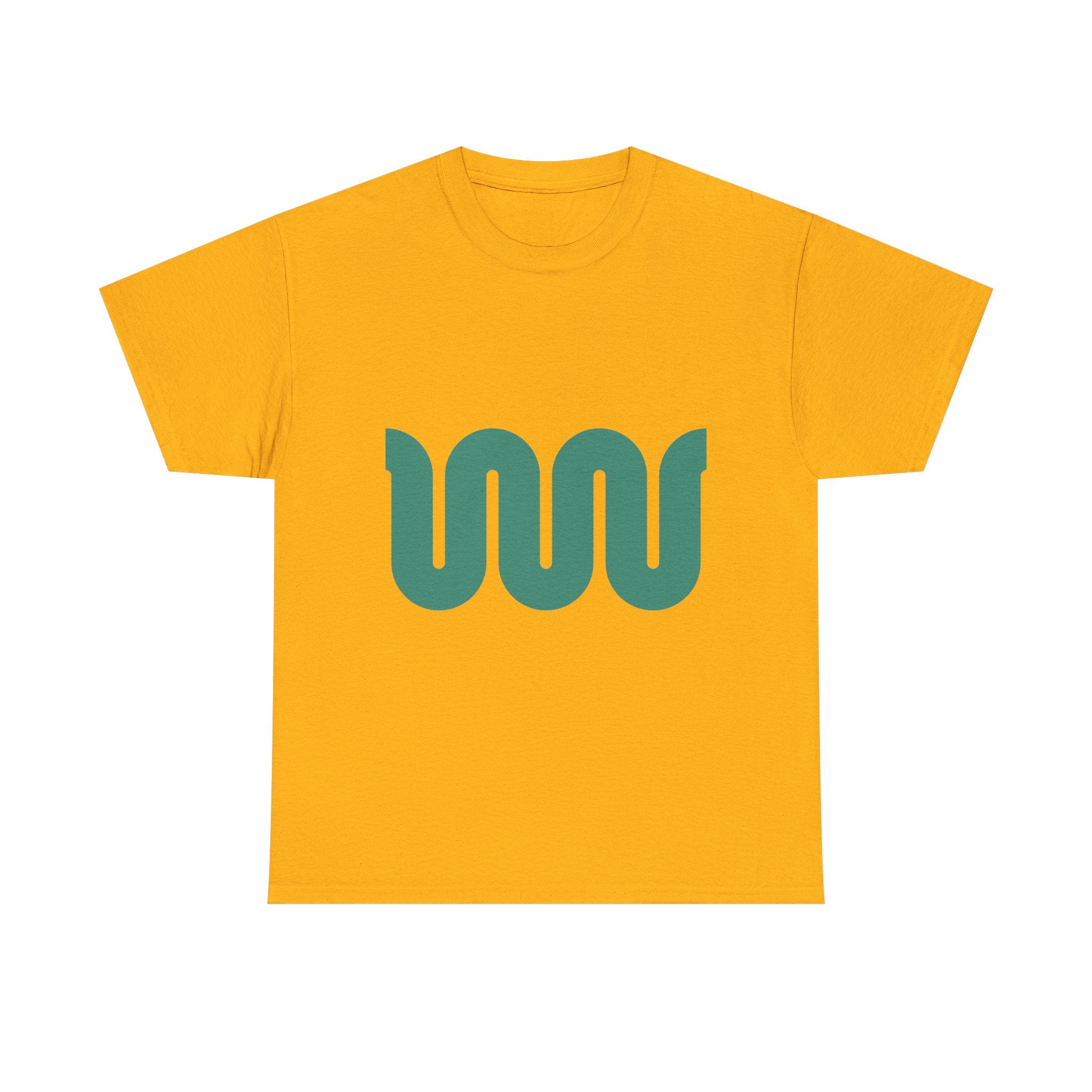 Minimalist Green Wave Tee — Modern Abstract Graphic T-Shirt