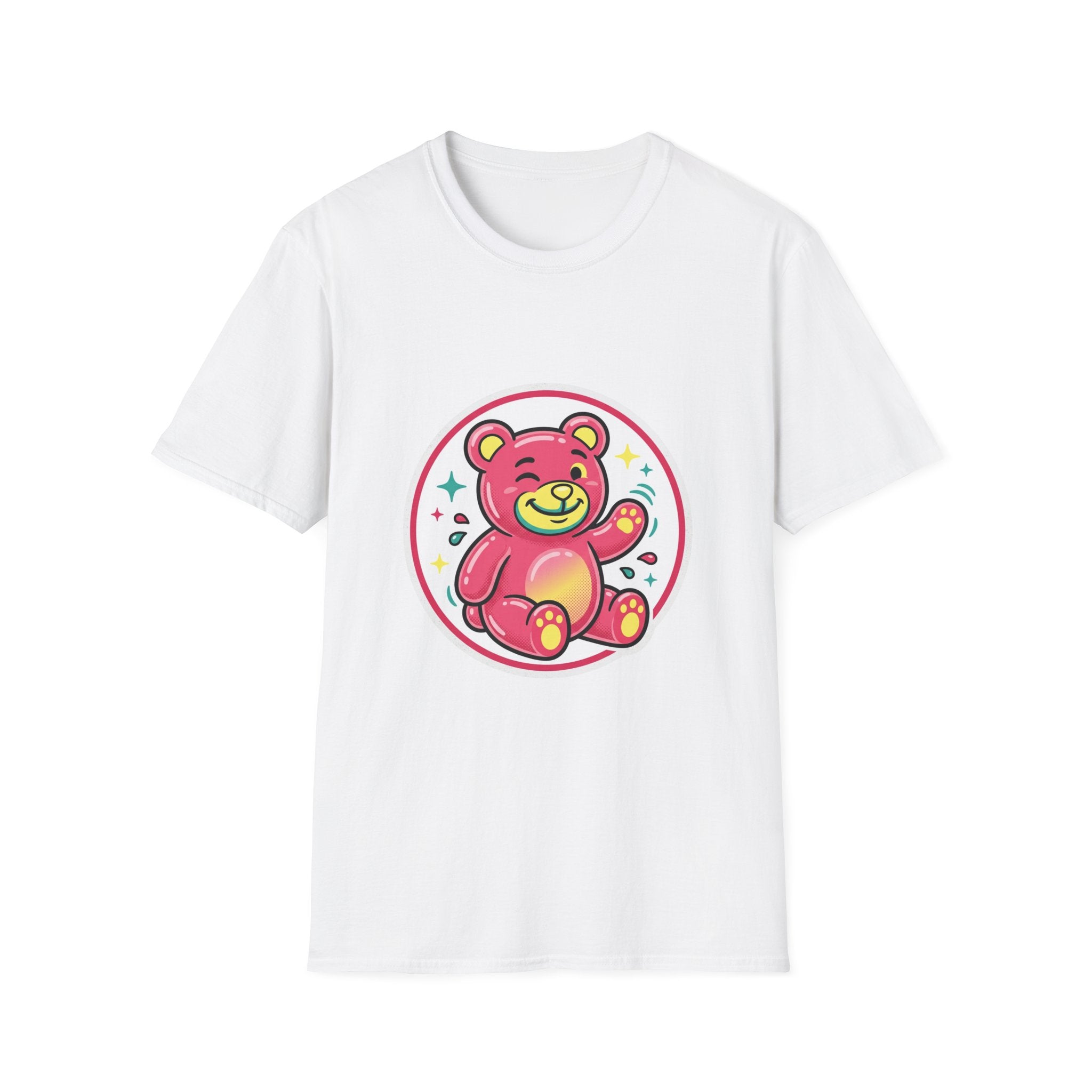 Cute Pink Teddy Bear Graphic T-Shirt — Playful Kids/Adult Tee