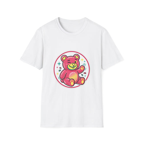 Cute Pink Teddy Bear Graphic T-Shirt — Playful Kids/Adult Tee