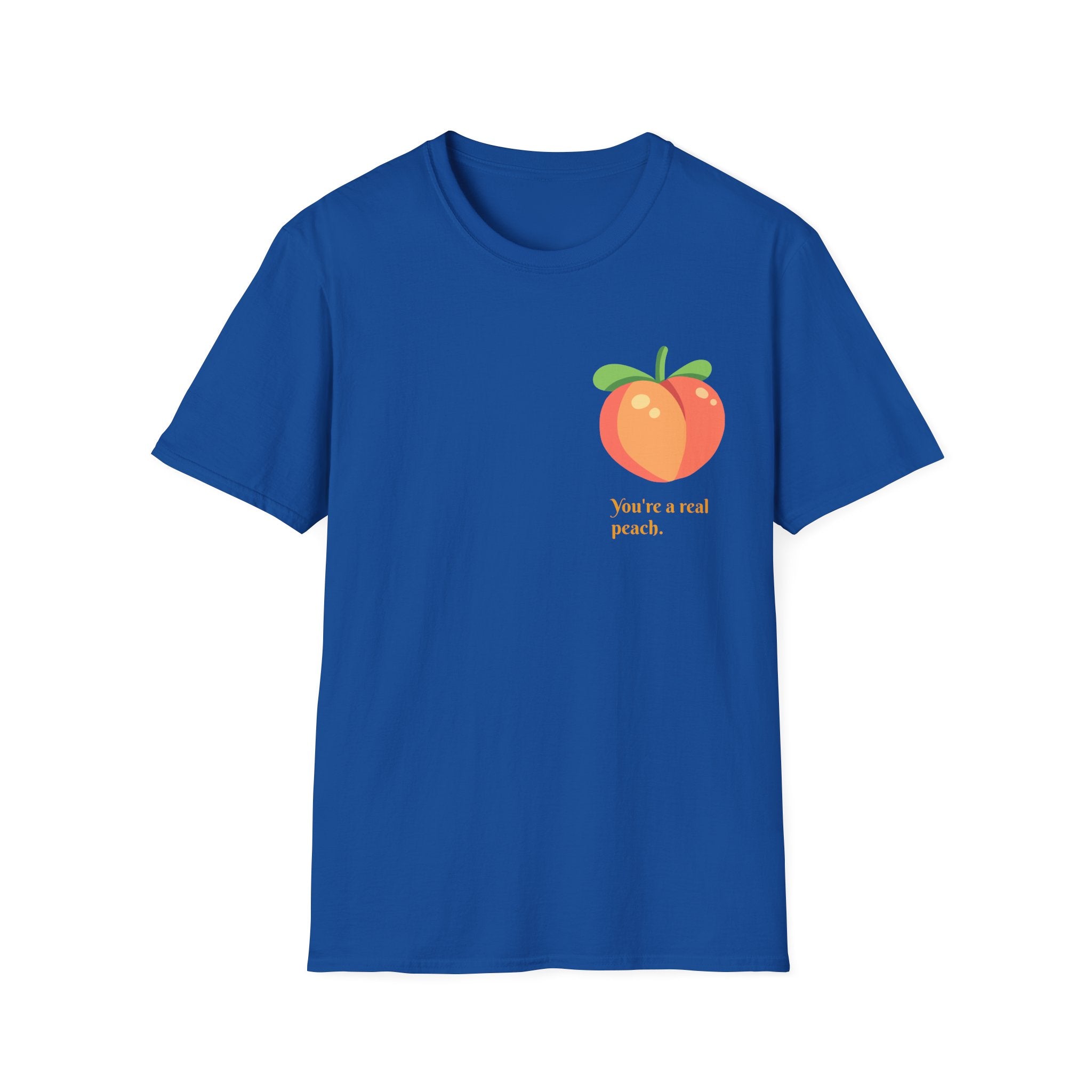 Peach Graphic T-Shirt — "You're a real peach" Cute Fruit Tee