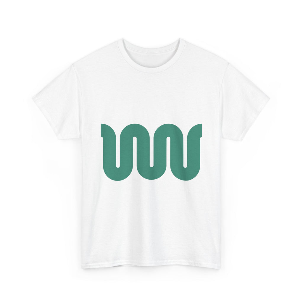 Minimalist Green Wave Tee — Modern Abstract Graphic T-Shirt