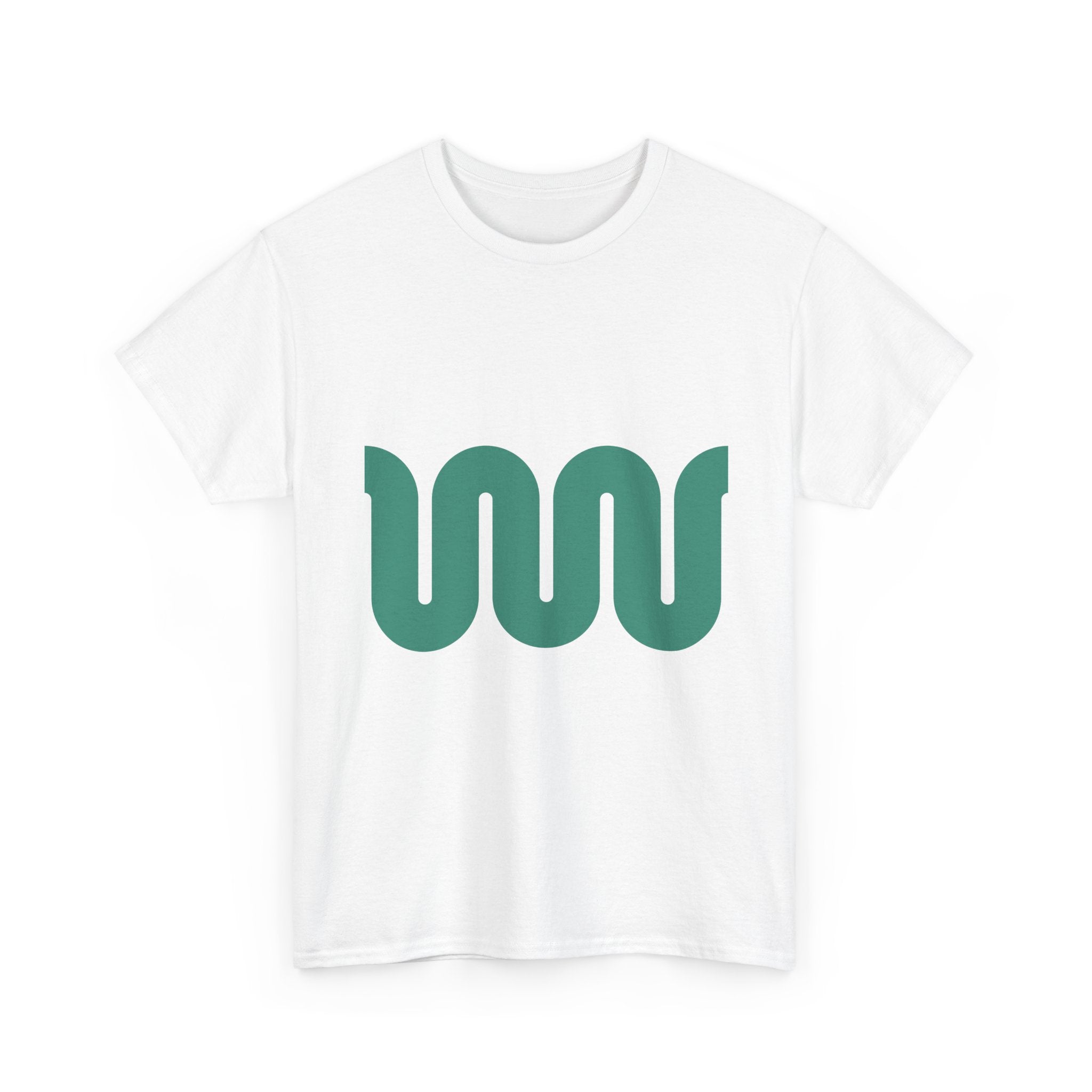 Minimalist Green Wave Tee — Modern Abstract Graphic T-Shirt