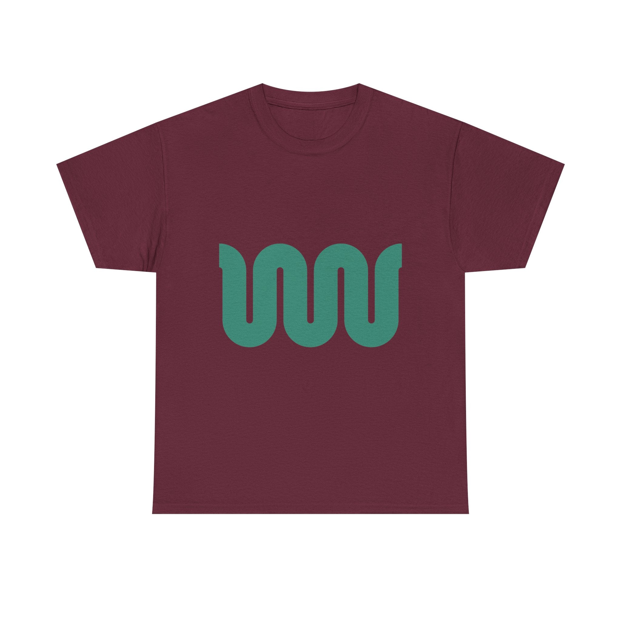 Minimalist Green Wave Tee — Modern Abstract Graphic T-Shirt