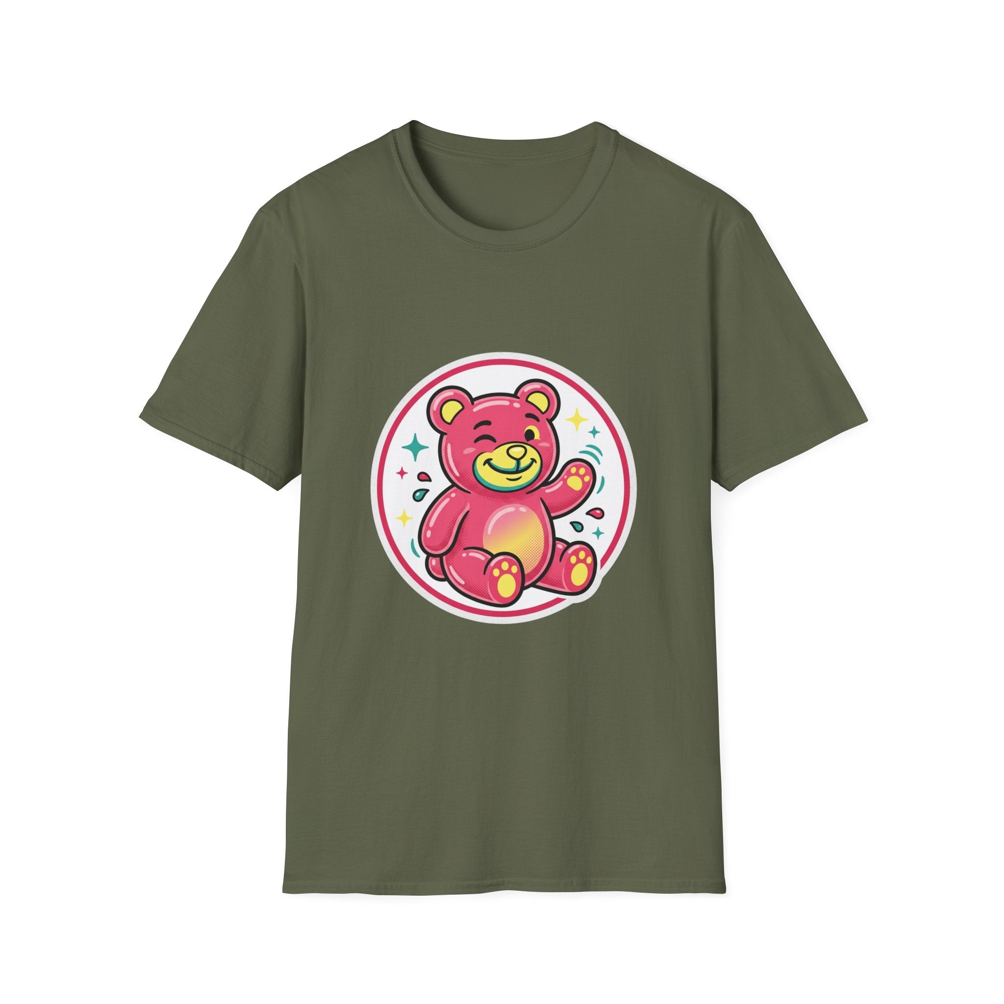 Cute Pink Teddy Bear Graphic T-Shirt — Playful Kids/Adult Tee