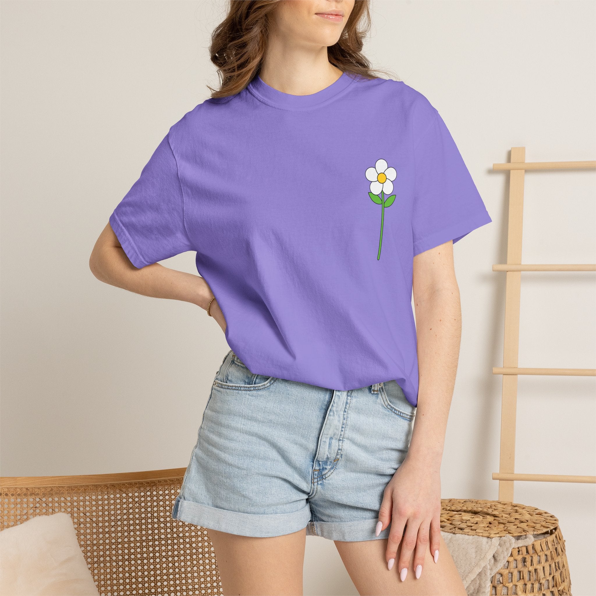 Flower Unisex Garment-Dyed T-shirt
