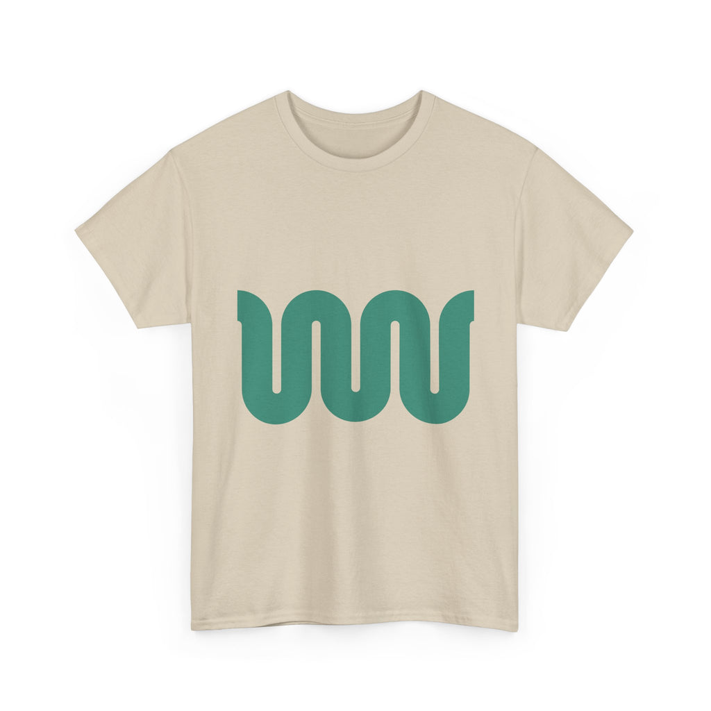 Minimalist Green Wave Tee — Modern Abstract Graphic T-Shirt