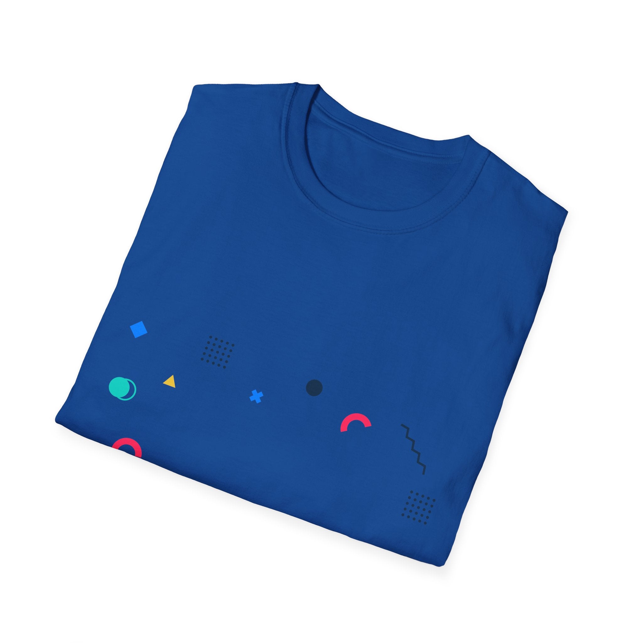 Minimal Geometric Shapes T-Shirt — Colorful Abstract Pattern Tee