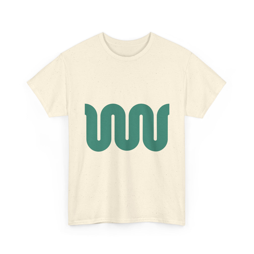 Minimalist Green Wave Tee — Modern Abstract Graphic T-Shirt
