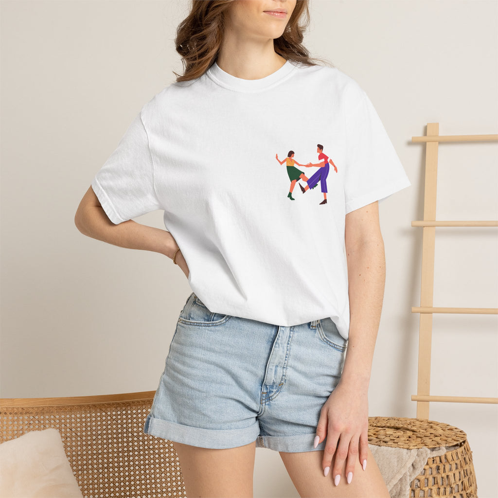 Dance Duo Graphic T-Shirt — Colorful Partner Dance Illustration