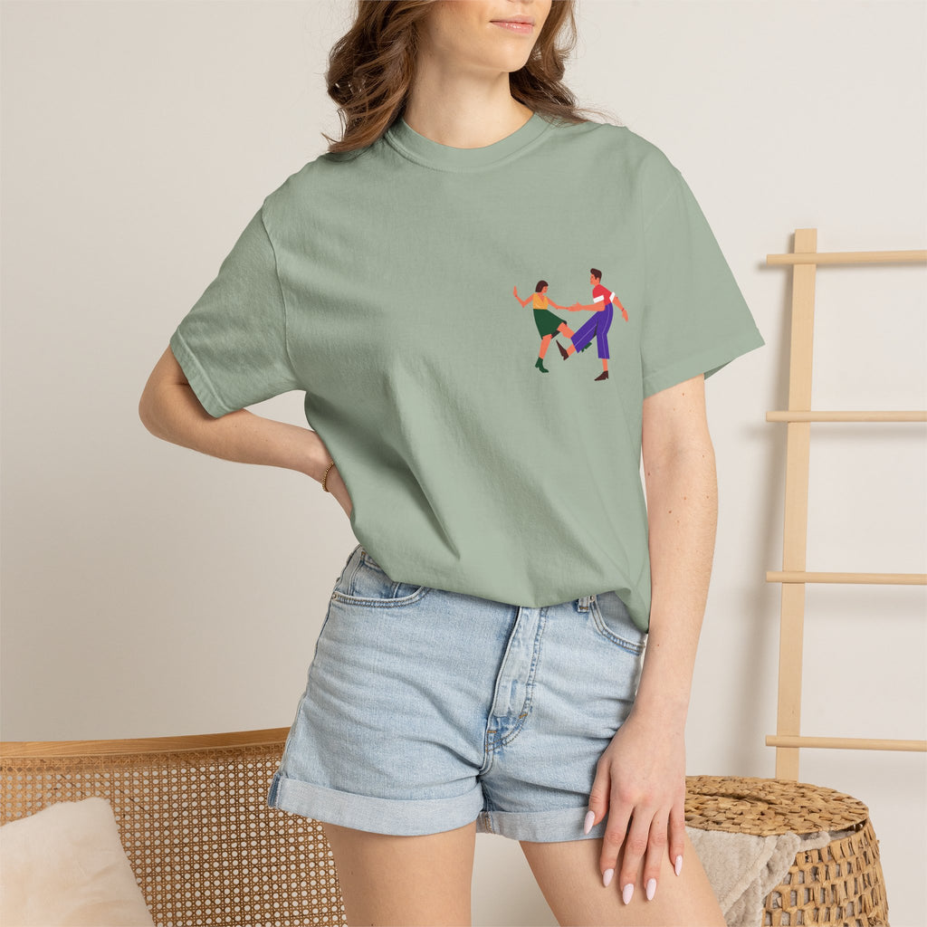 Dance Duo Graphic T-Shirt — Colorful Partner Dance Illustration