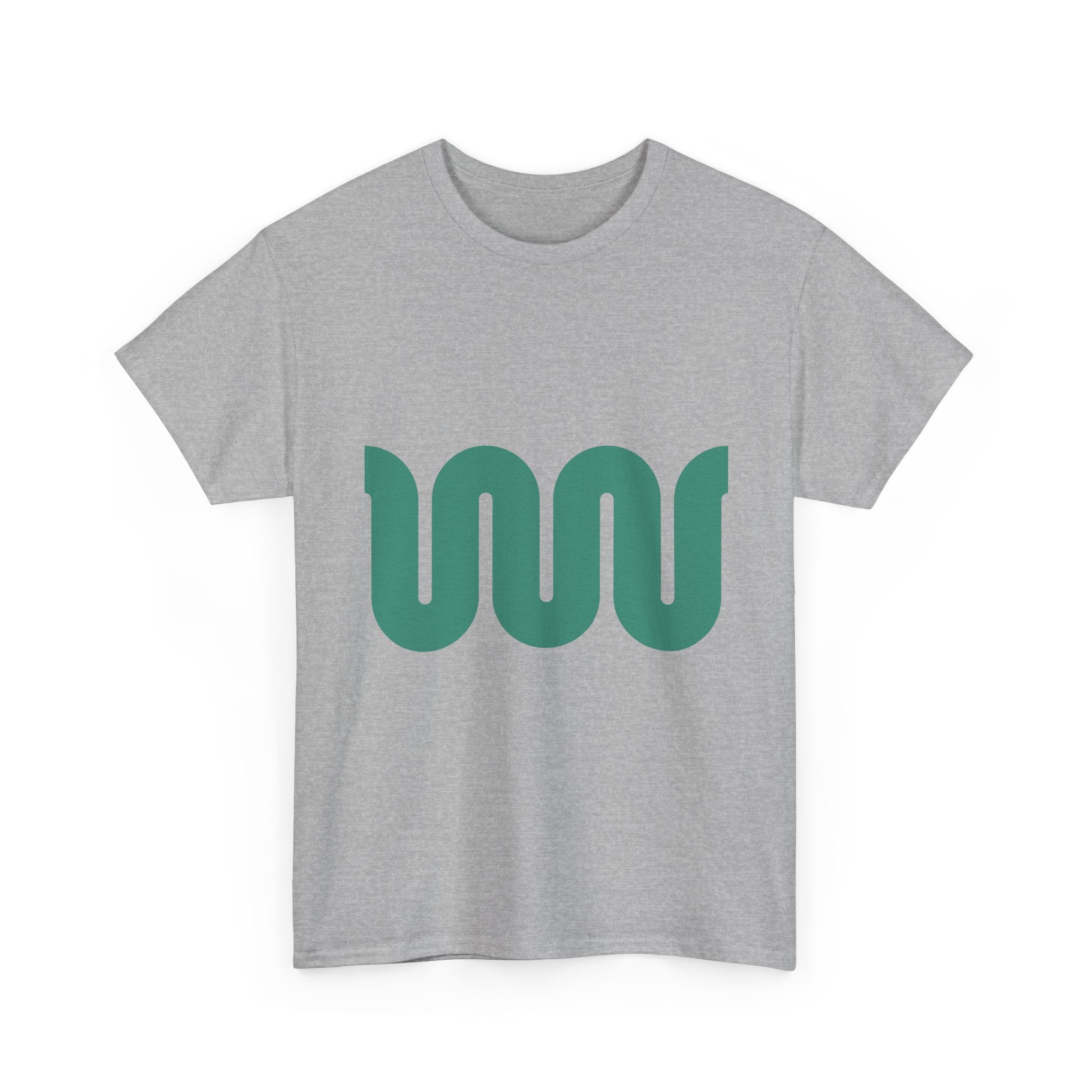 Minimalist Green Wave Tee — Modern Abstract Graphic T-Shirt