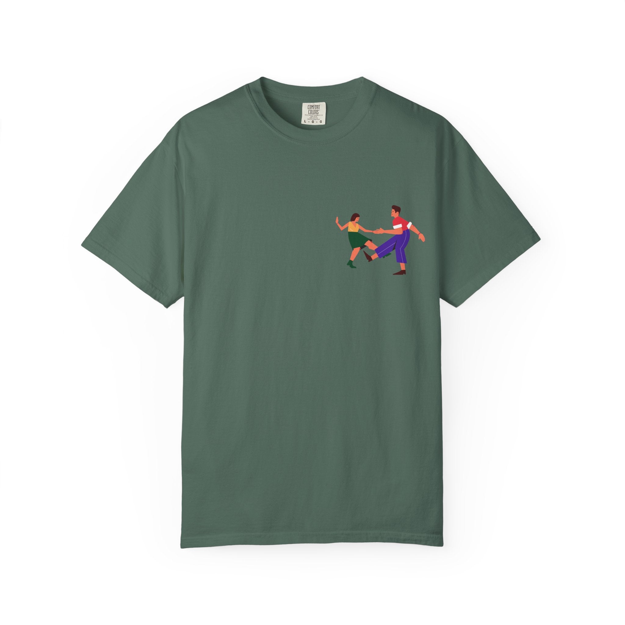 Dance Duo Graphic T-Shirt — Colorful Partner Dance Illustration