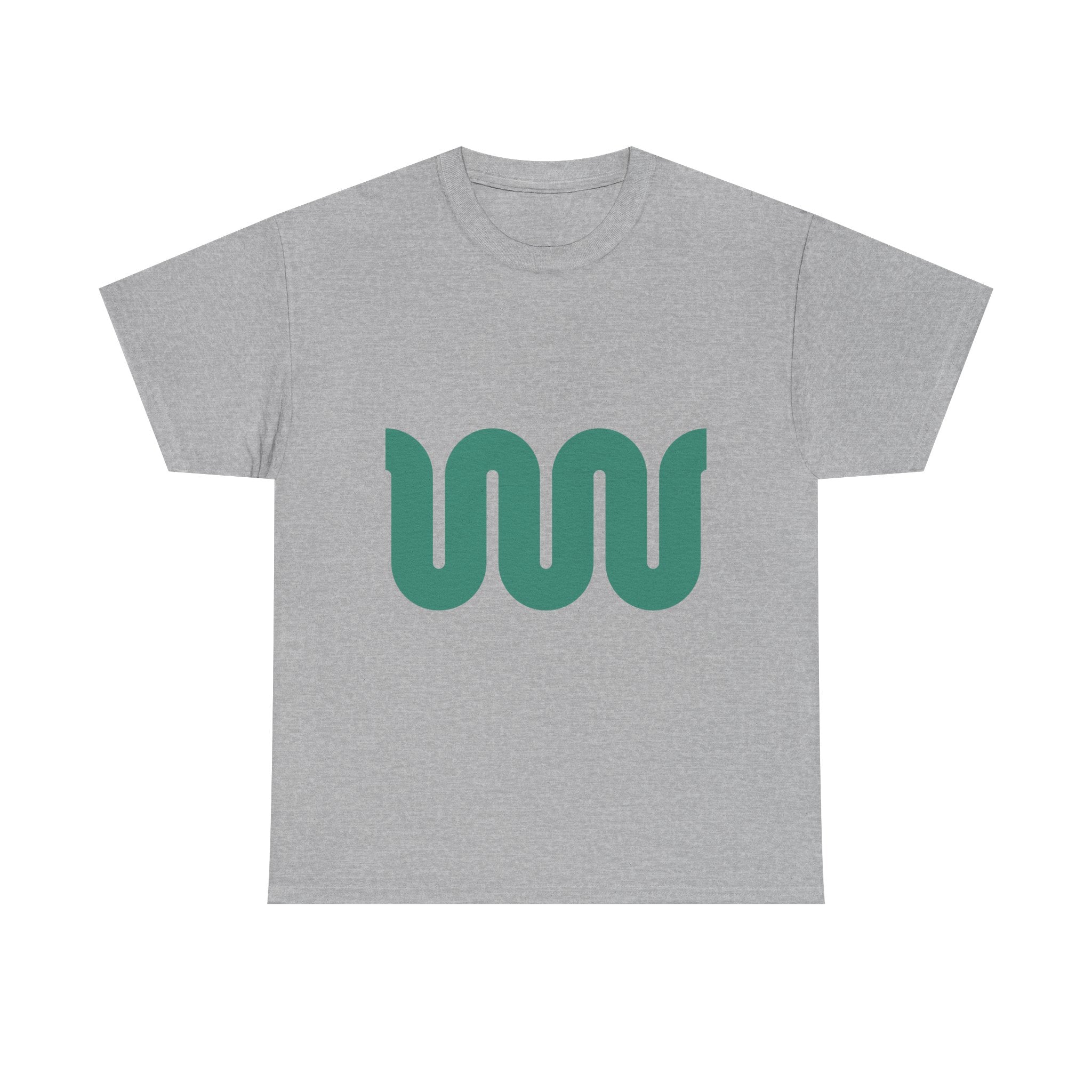 Minimalist Green Wave Tee — Modern Abstract Graphic T-Shirt