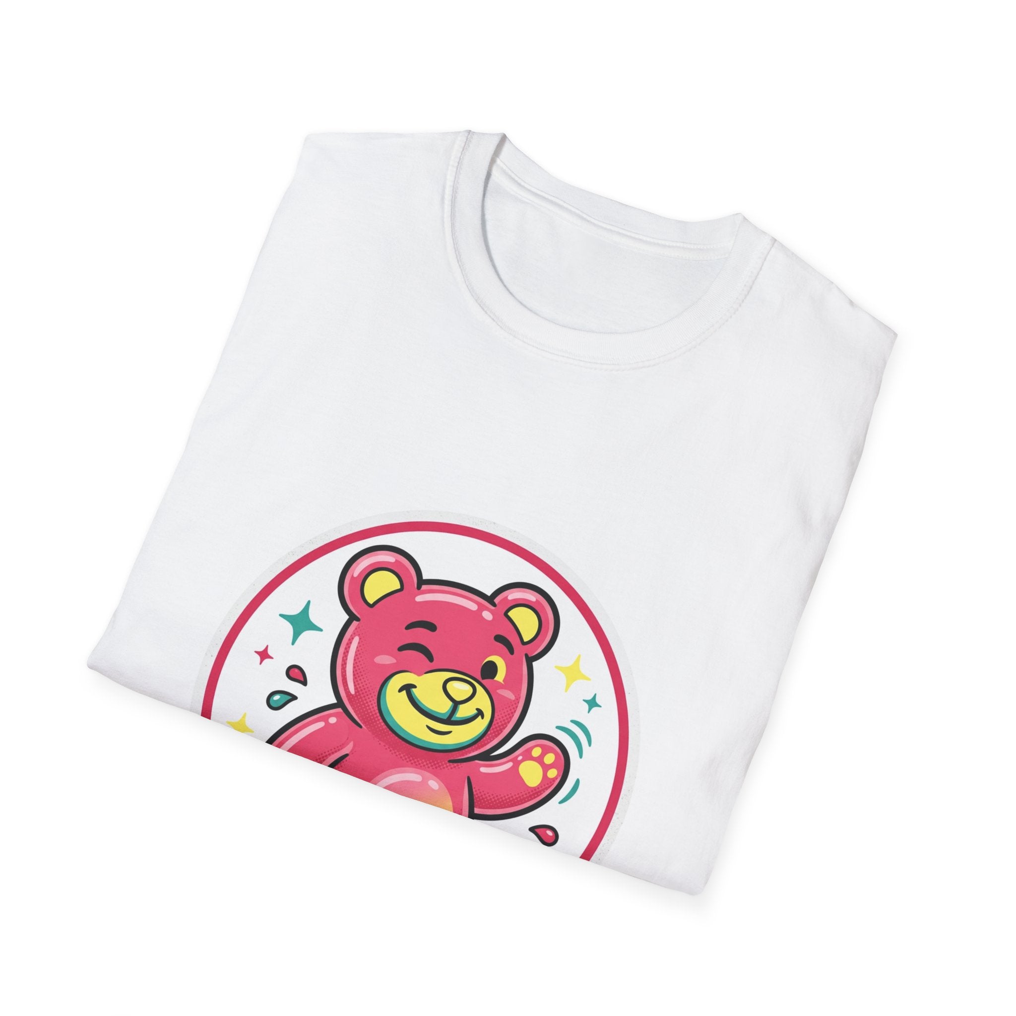 Cute Pink Teddy Bear Graphic T-Shirt — Playful Kids/Adult Tee