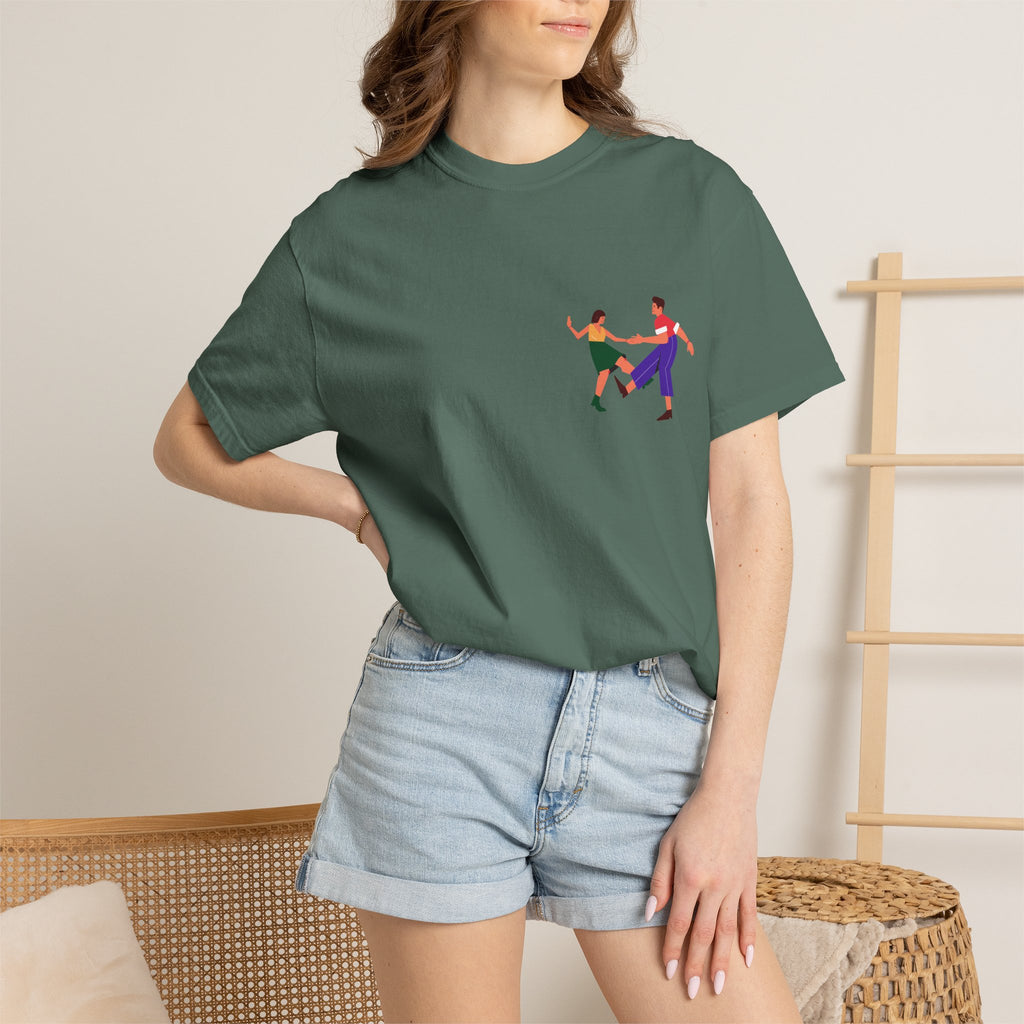 Dance Duo Graphic T-Shirt — Colorful Partner Dance Illustration