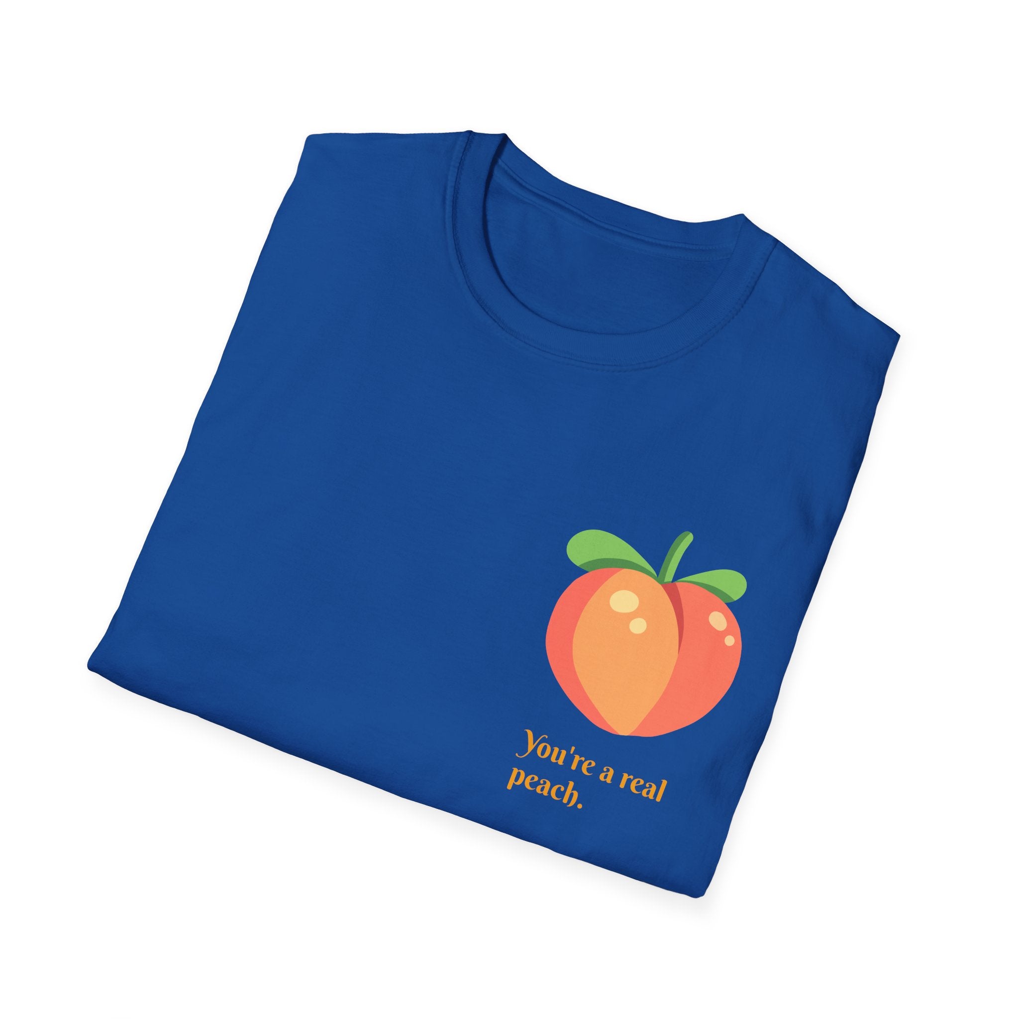 Peach Graphic T-Shirt — "You're a real peach" Cute Fruit Tee