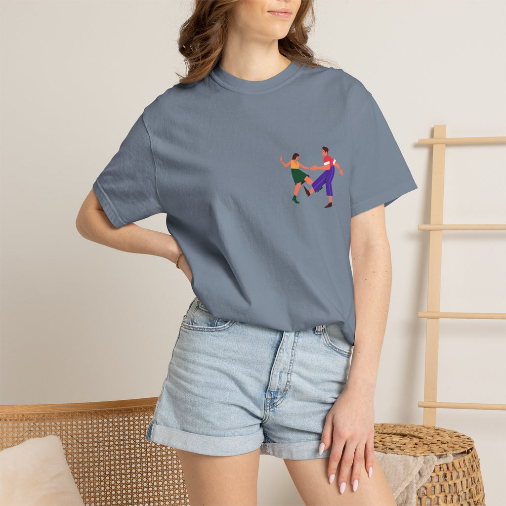 Dance Duo Graphic T-Shirt — Colorful Partner Dance Illustration