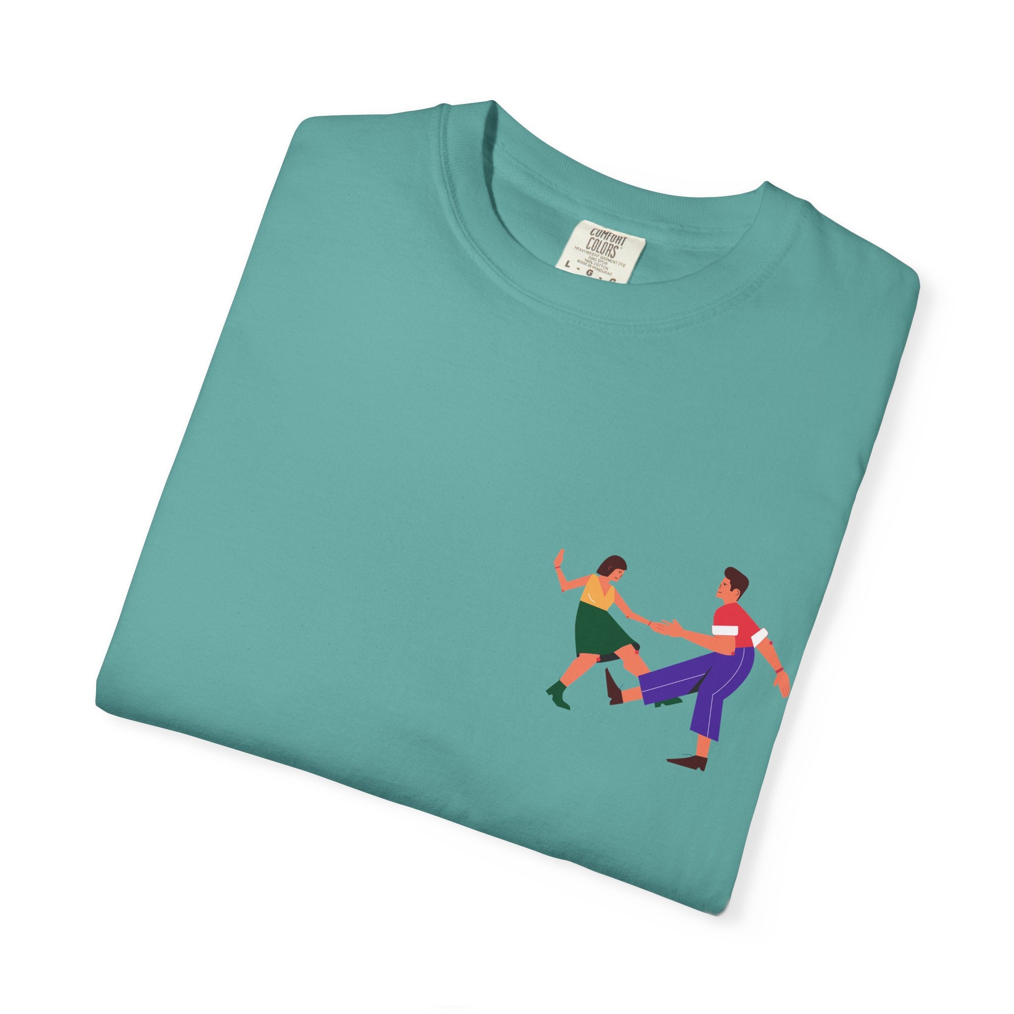 Dance Duo Graphic T-Shirt — Colorful Partner Dance Illustration