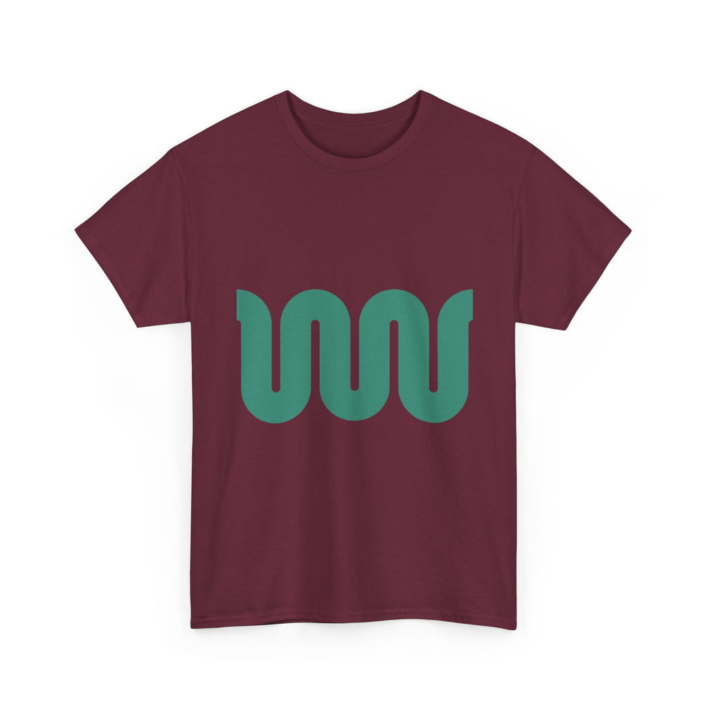 Minimalist Green Wave Tee — Modern Abstract Graphic T-Shirt