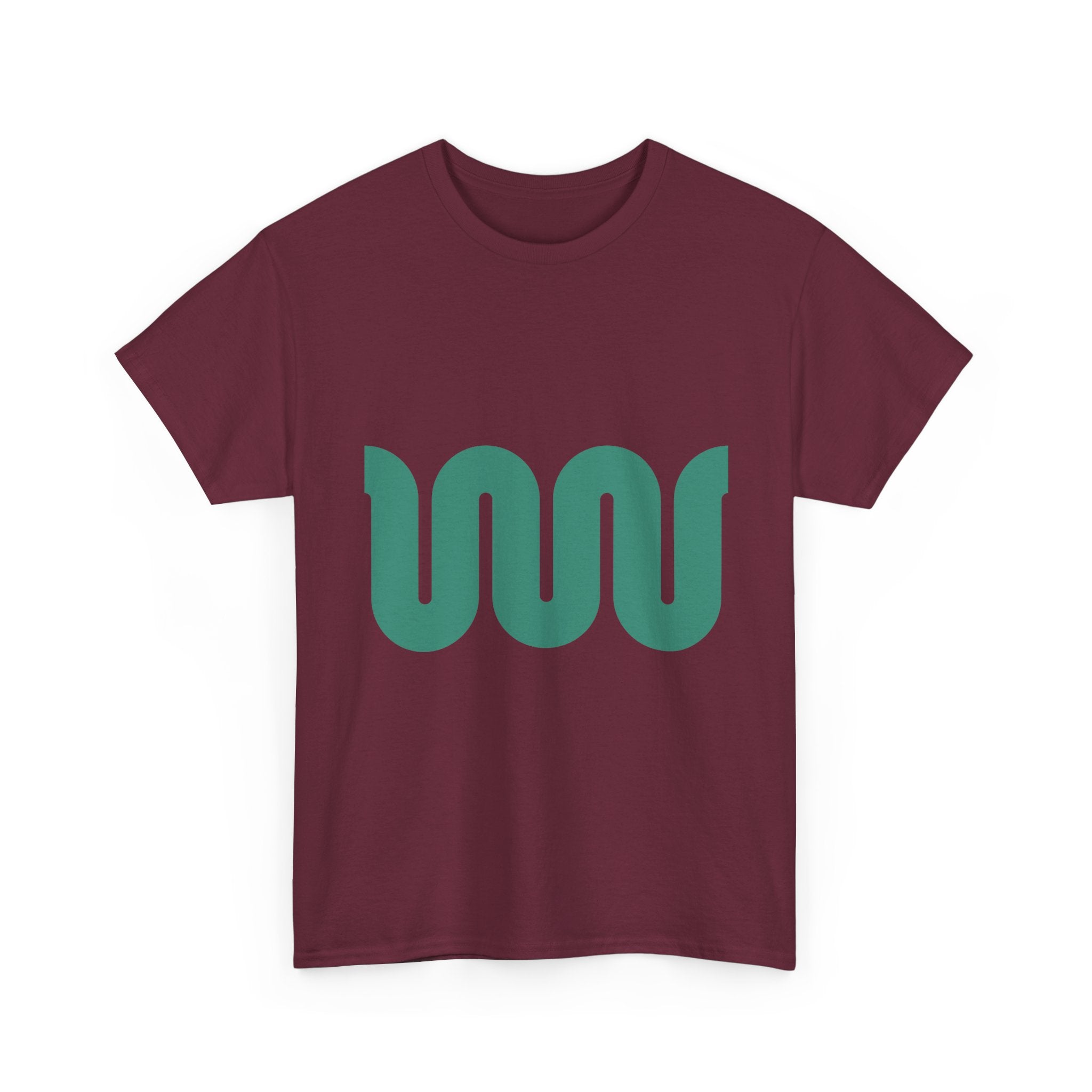 Minimalist Green Wave Tee — Modern Abstract Graphic T-Shirt