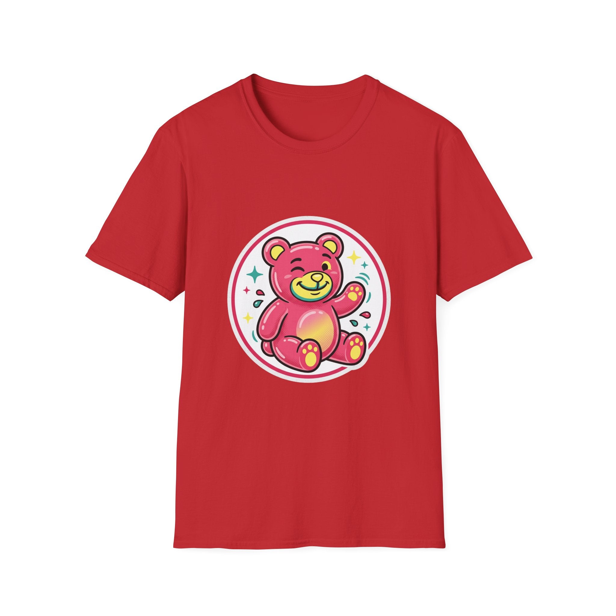 Cute Pink Teddy Bear Graphic T-Shirt — Playful Kids/Adult Tee