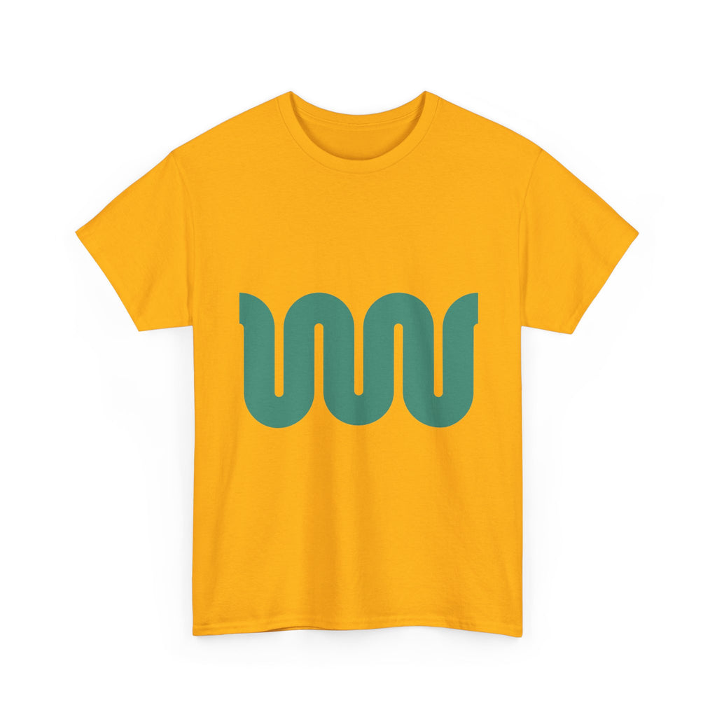 Minimalist Green Wave Tee — Modern Abstract Graphic T-Shirt
