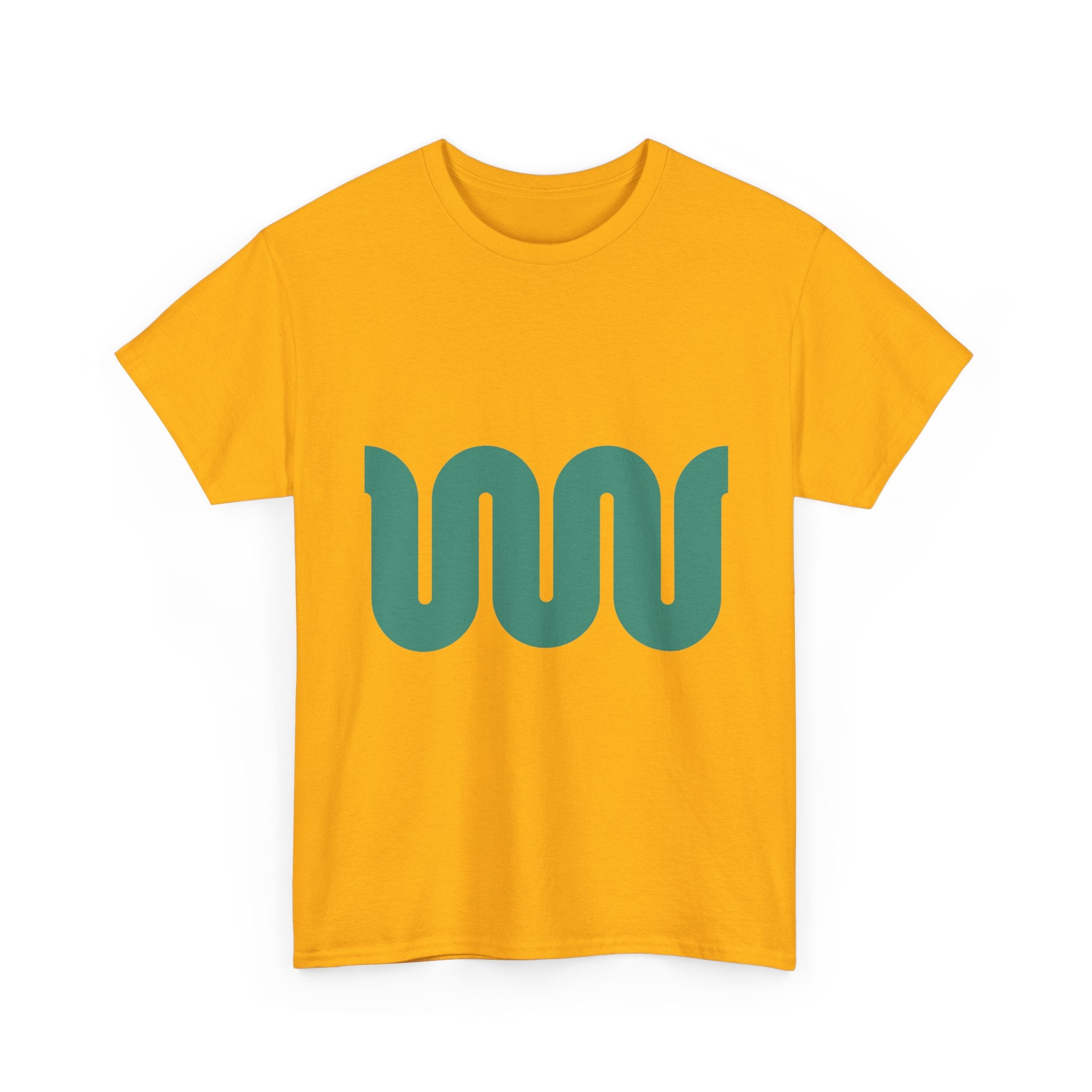 Minimalist Green Wave Tee — Modern Abstract Graphic T-Shirt