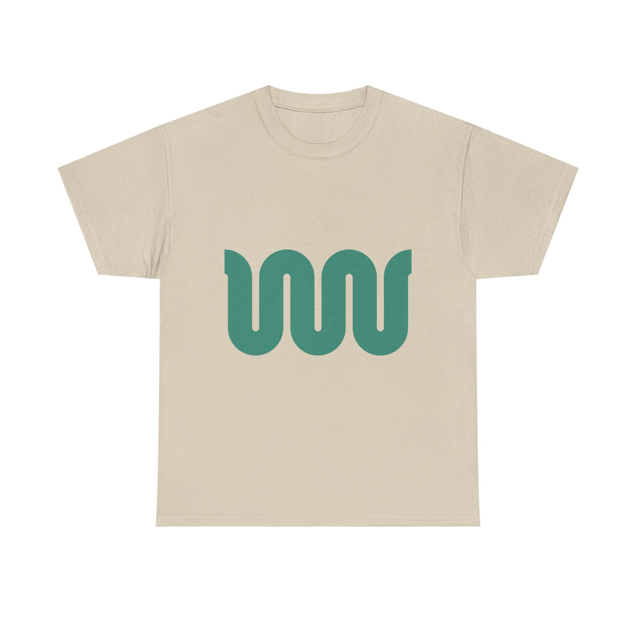 Minimalist Green Wave Tee — Modern Abstract Graphic T-Shirt