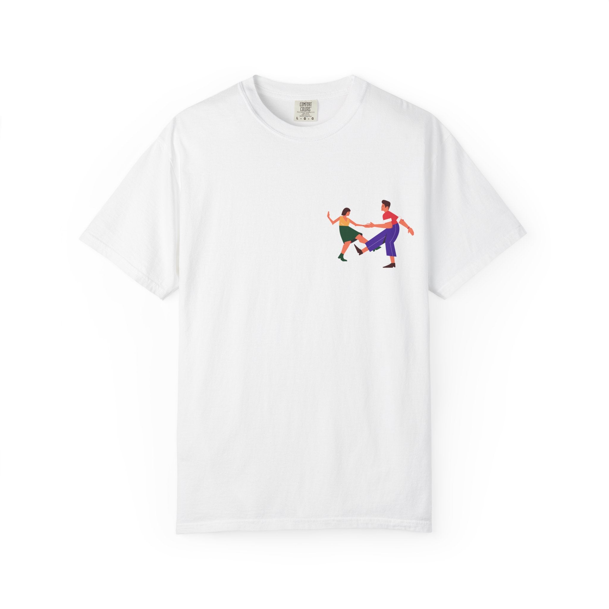 Dance Duo Graphic T-Shirt — Colorful Partner Dance Illustration